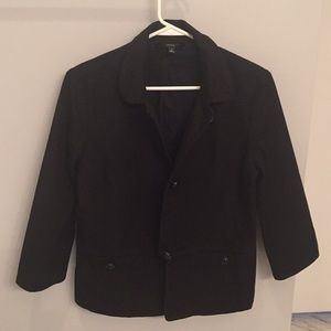 Talbots Black Cotton blend Jacket Coat